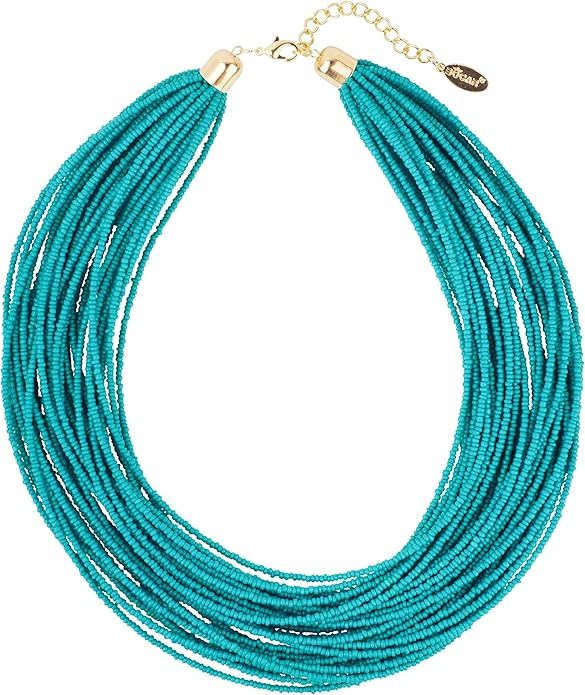 Bocar Multi Layer Chunky Bib Statement Seed Beads Cluster Collar Necklace for Women Gift (NK-1035... | Amazon (US)