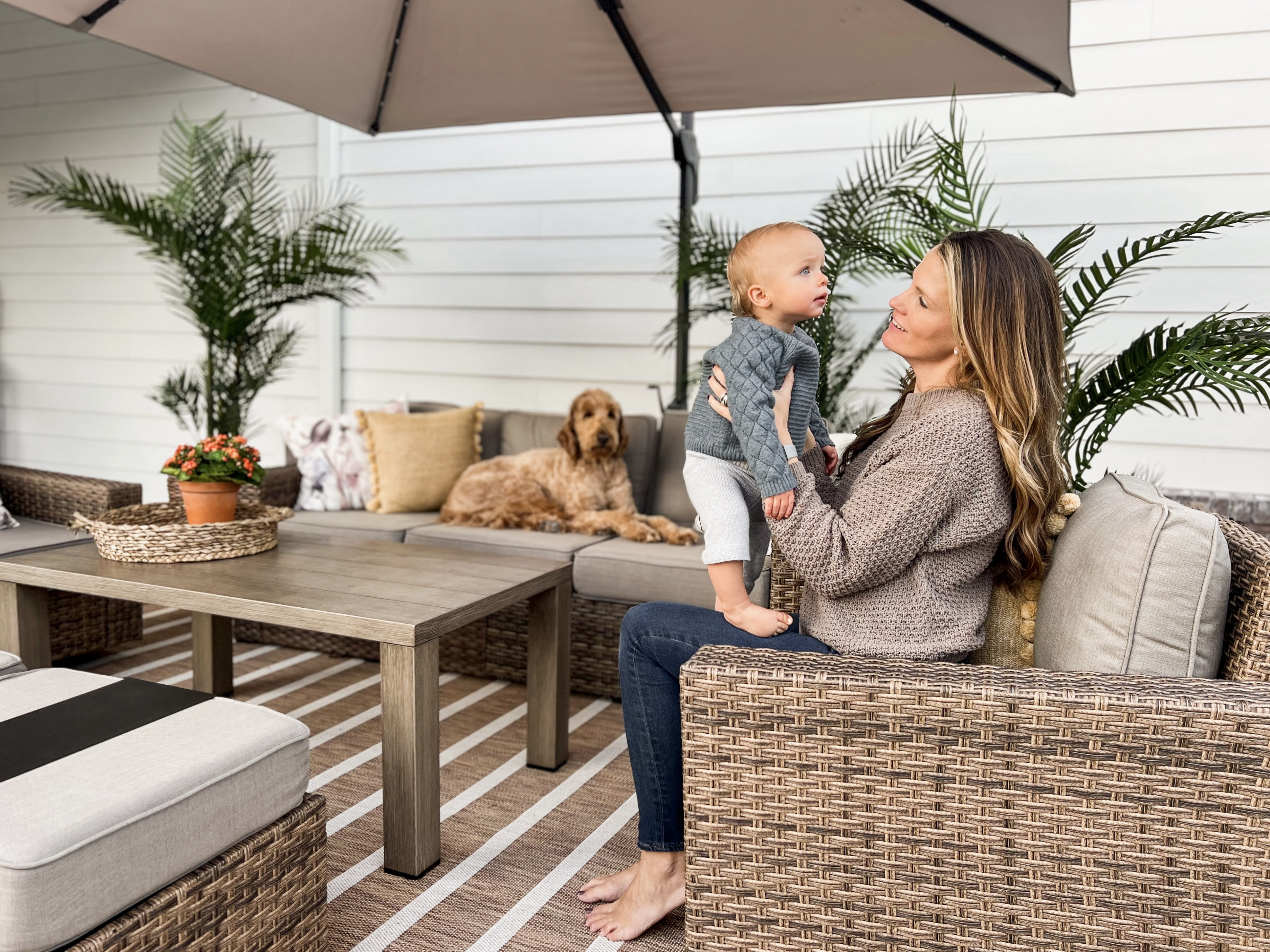 I am so ready for warm weather so we can enjoy our outdoor spaces again! This 6 piece wicker patio set is a great Amazon find! The quality is top notch and it’s super comfy! We are moving it to our front porch for more seating there but I love it beside our pool too with our cantilever umbrella and new outdoor rug from Walmart! 

#LTKHome #LTKStyleTip #LTKFamily