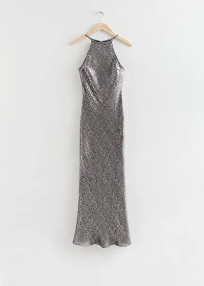 Metallic Silk Blend Maxi Dress | & Other Stories US