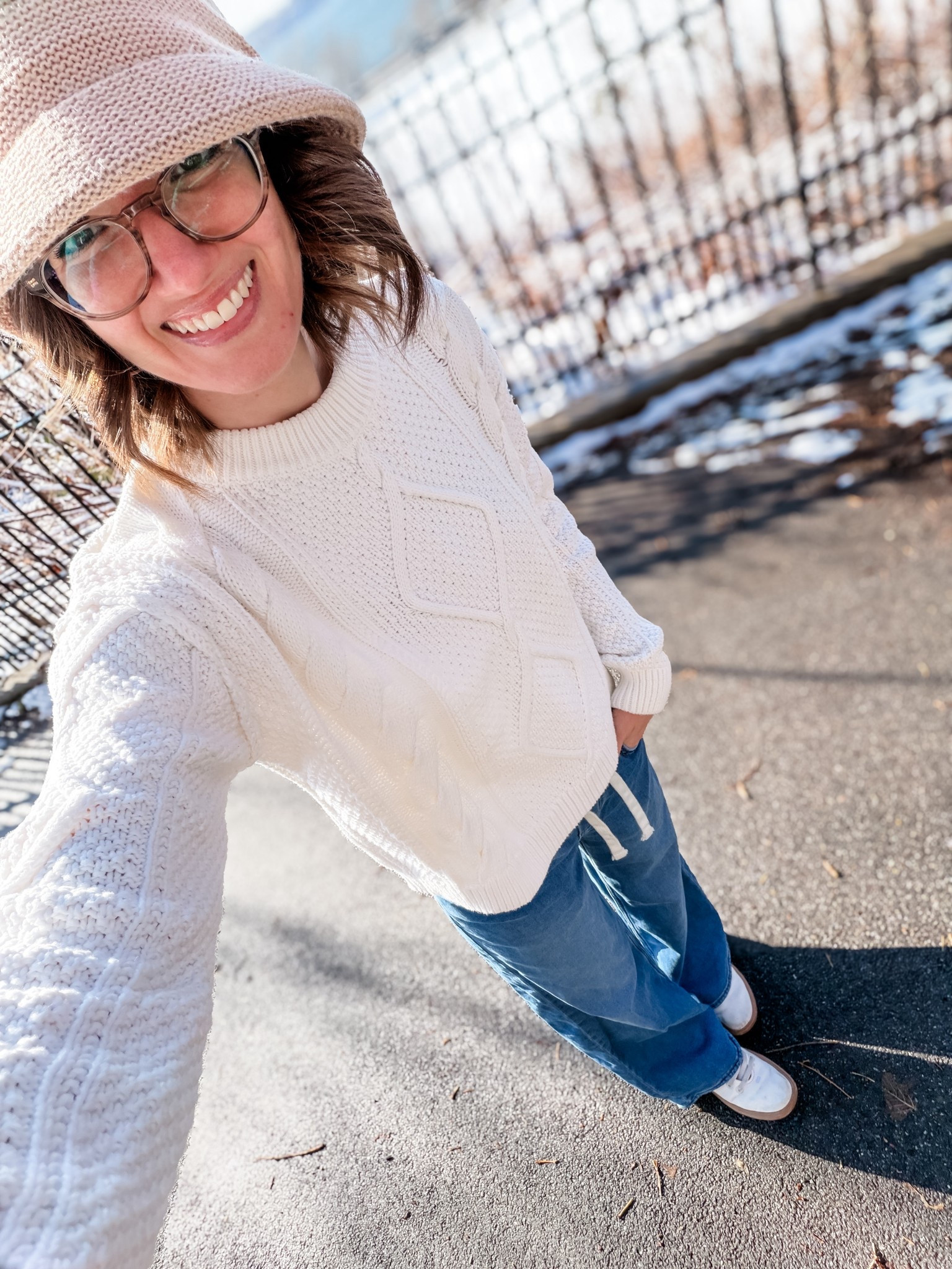 Sweater: TTS
Pull on jeans: I sized down
Allbirds sneakers: TTS. Liked a wool so they keep my feet nice and toasty during these frigid days! Use code LIZLOVES for a discount @allbirds #allbirdspartner 

#LTKTravel #LTKSeasonal #LTKootd