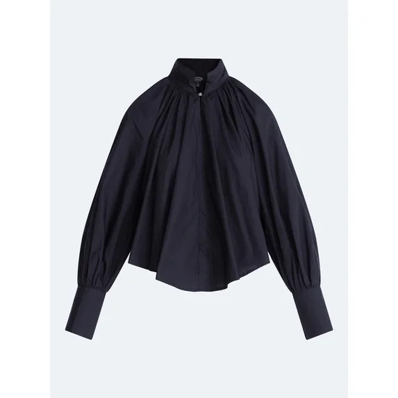 Scoop Women's and Women's Plus Flowy Volume Cotton Blouse, Sizes XS-4X | Walmart (US)