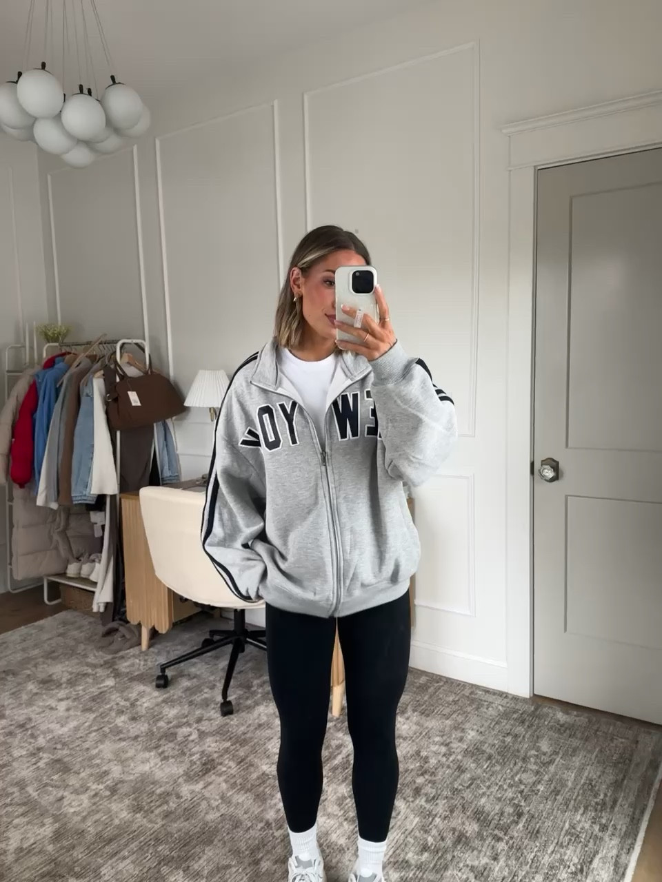 Fleece athletic zip sweatshirt!! I love having a couple of these around the house to throw on if I get chilly! 🥶 

Don’t have to pull it over my head and mess up my hair. 🙌🏻 which is a major win. 🤣

#LTKSeasonal #LTKActive #LTKVideo