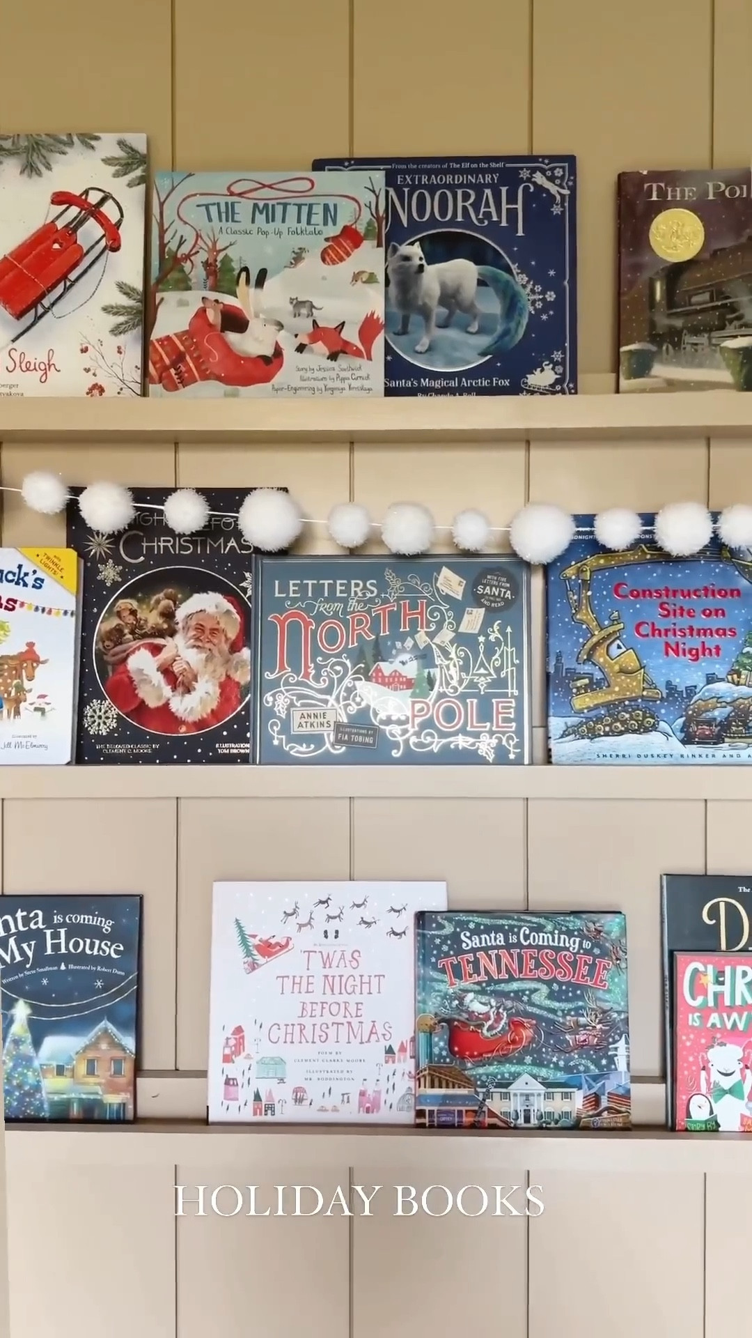 Holiday books for baby & kids! Also linking our shelves (we painted to match the color of the walls). So cute for a kid’s playroom or bedroom! Love having Christmas themed books for story time this time of year! 

#LTKKids #LTKHoliday #LTKstorytime