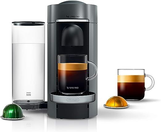 Nespresso Vertuo Plus Coffee and Espresso Maker by De'Longhi, 60 ounces, Titan | Amazon (US)