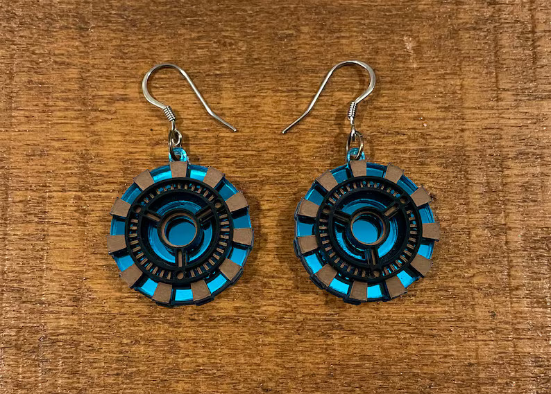 Arc Reactor Earrings | Etsy (US)