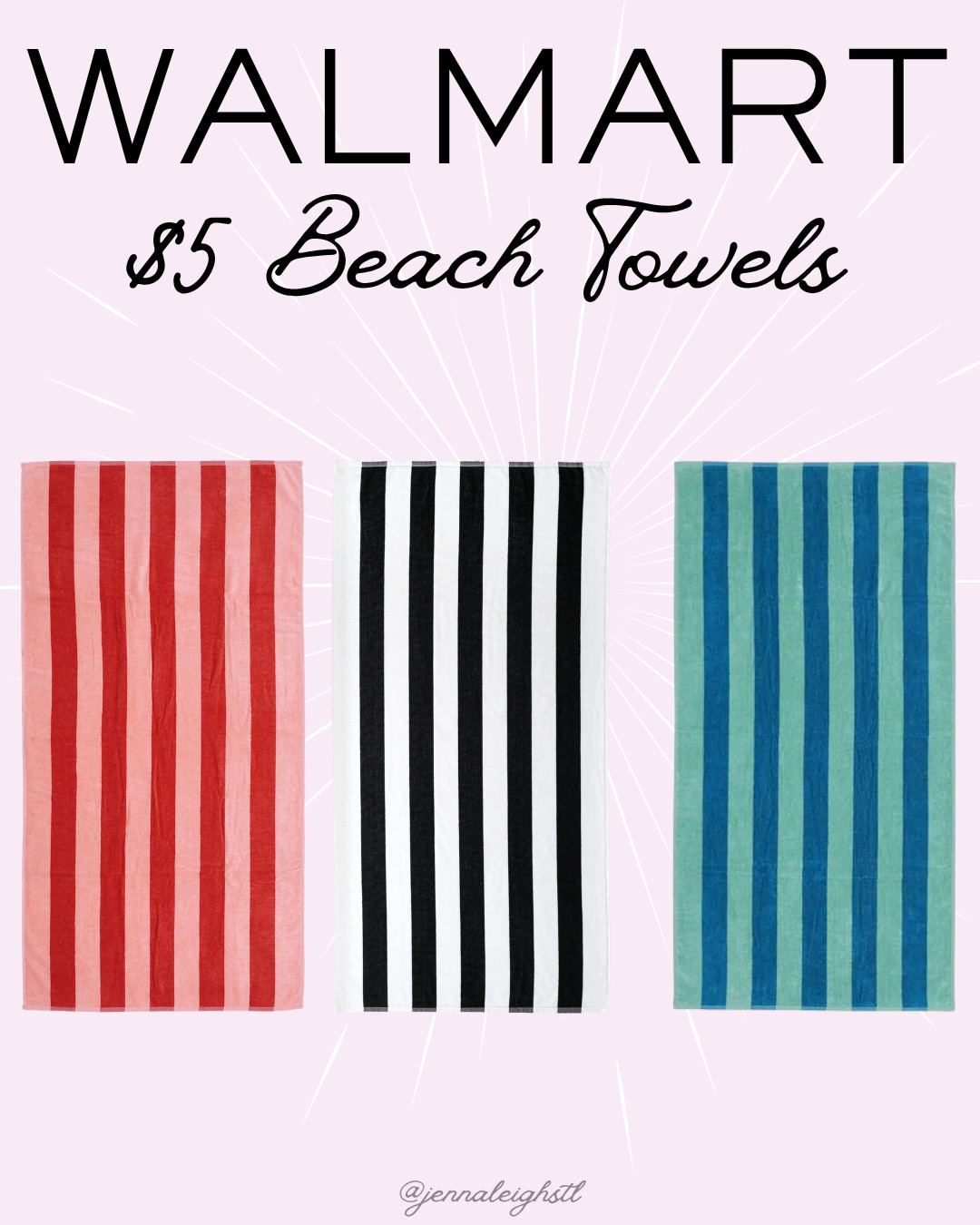 $5 beach towels at Walmart in fun, timeless stripe patterns. Such a good grab for summer days by the pool or beach. 

 #LTKmomlife #LTKSeasonal #LTKSwim