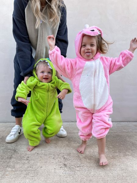 Last min Halloween costumes you can still get by the weekend!! 

Me- size M
Brandon- size XL
Blakely- 30-36 months
Asher- 2-3T 

All of these run true to size but brandon and I sized up for length, otherwise reviews said they might not be as long if you want pants to be full length. Great to keep you warm and you can let kids wear these as pjs in the cooler months 

(Halloween costume, family costumes, kids costumes, baby costume, toddler costume, dinosaur family costume, dinosaur costume, family photos, Halloween party, costume party, Amazon finds, Amazon prime, Amazon costume, onsie, budget friendly)

#LTKkids #LTKHalloween #LTKfamily