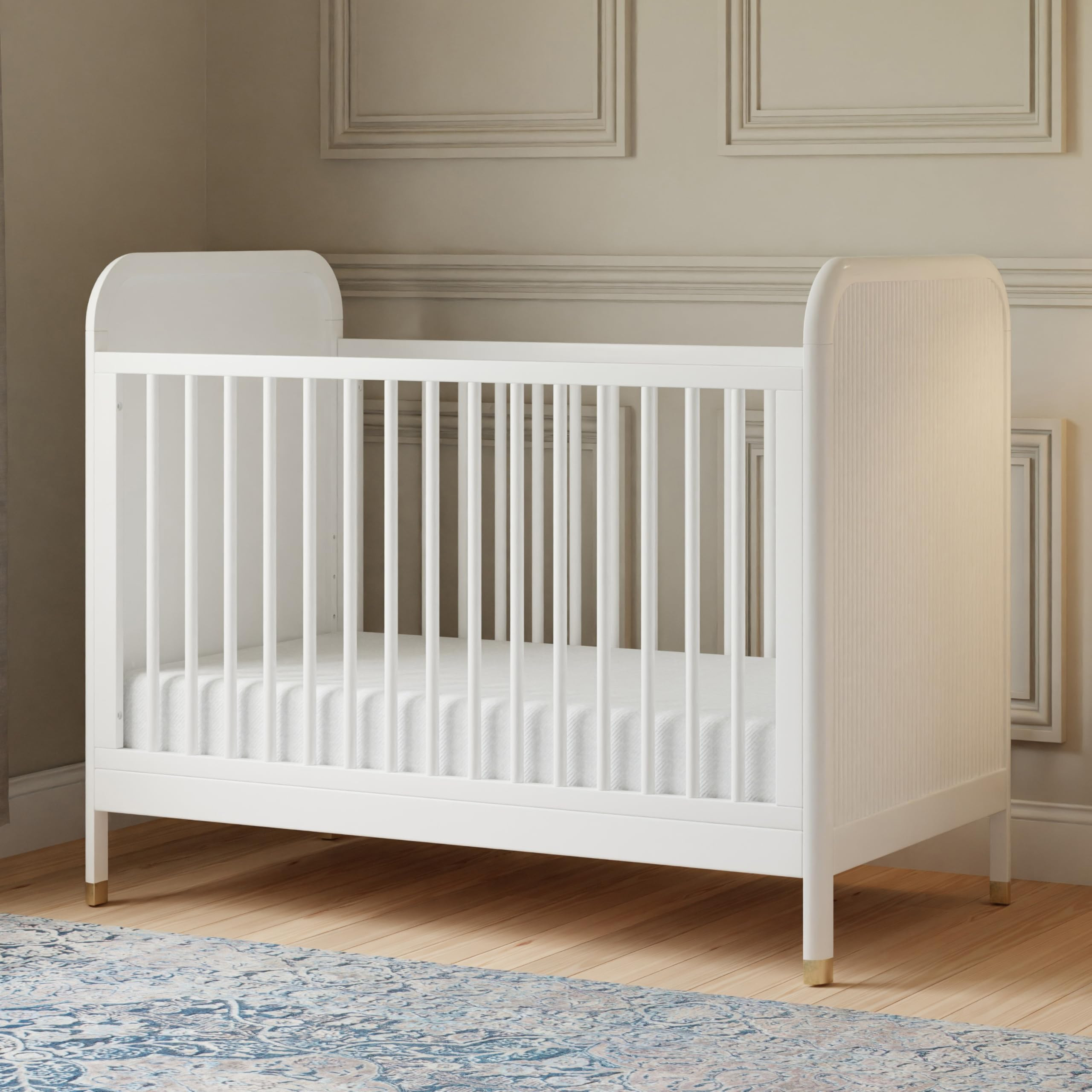 Namesake Brimsley Tambour 3-in-1 Convertible Crib in Warm White, GREENGUARD Gold Certified | Amazon (US)