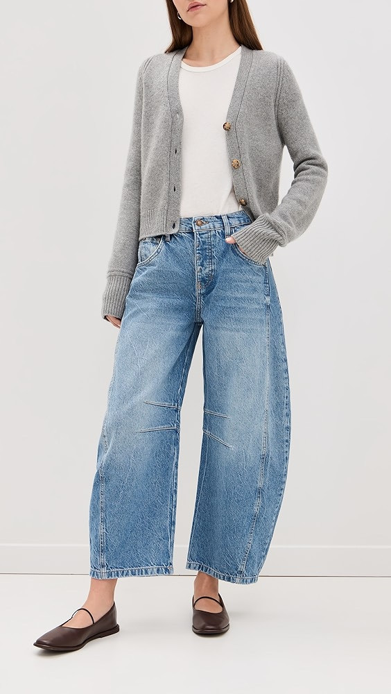 Free People We The Free Soutache Good Luck Barrel Jeans | Shopbop | Shopbop