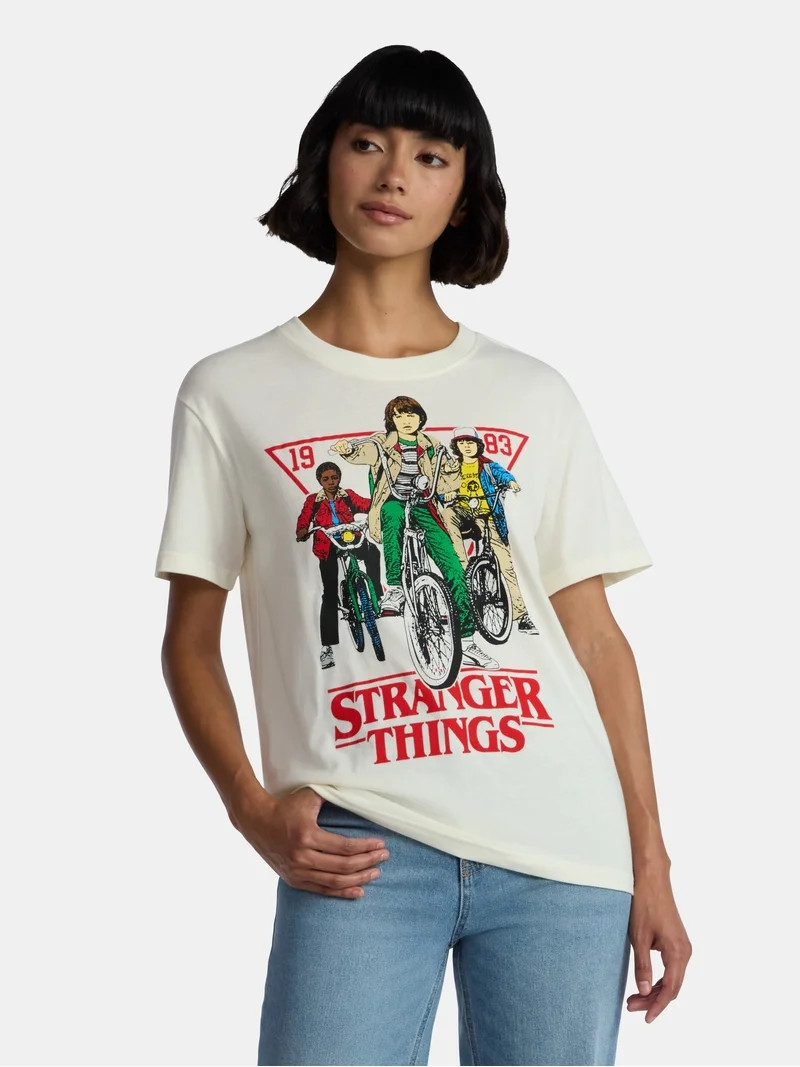 Netflix Stranger Things Graphic Tee with Short Sleeves, Women’s Sizes XXS-XXL | Walmart (US)