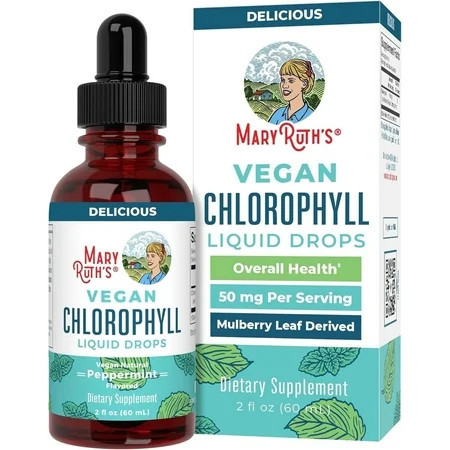 MaryRuth's Vegan Chlorophyll Liquid Tincture, Peppermint, Non-GMO, Unisex, 2 fl oz | Walmart (US)