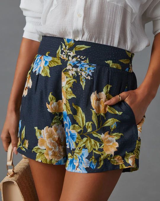 Eden Pocketed Floral High Waist Shorts | VICI Collection