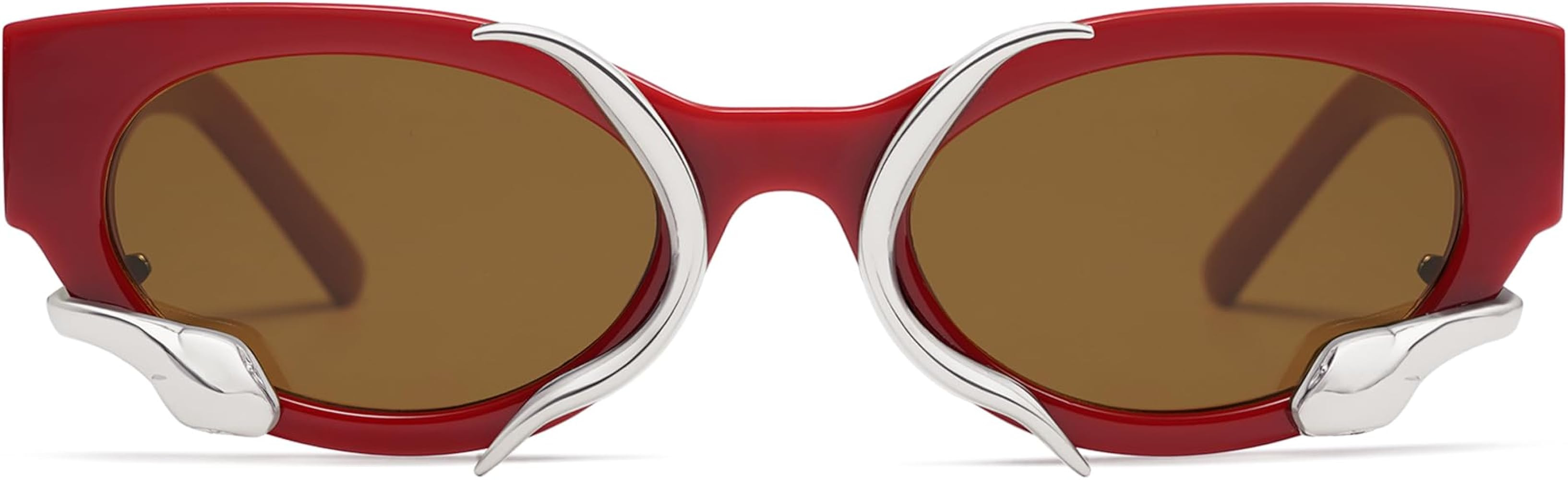 Appassal Trendy Sunglasses for Women Men Vintage Narrow Cateye Metal Snake Sunnie Y2k Accessories... | Amazon (US)