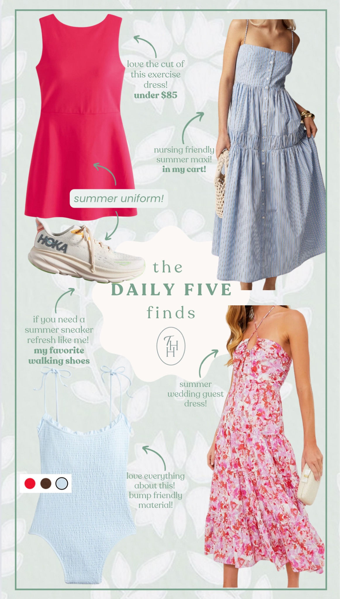 5/16 Daily 5 Finds! 🩷

Wedding guest dress, new walking shoes, bump friendly swim, nursing friendly dress, summer uniforms, & more! 

#LTKFindsUnder50 #LTKWedding #LTKFindsUnder100