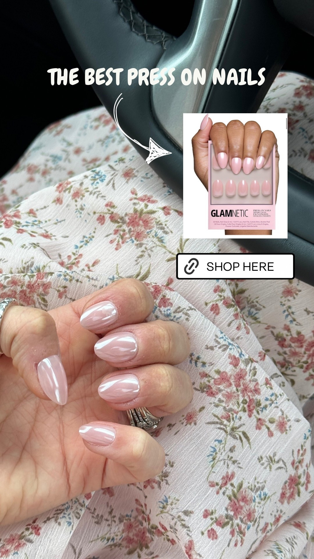 As a busy mom of three nail salons are OUT for me. I needed a quick fix for Easter, and I’m LOVING these glamnetic press on nails! I’ve been able to shower, wash dishes, and do all the mom things with no nails popping off 👏🏼 only $19.99 for multiple sets of nails! 