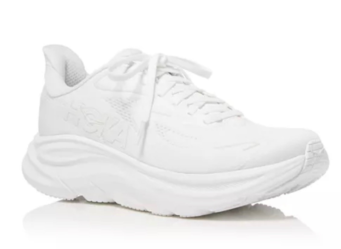 Shoes - https://www.bloomingdales.com/shop/product/hoka-womens-clifton-10-sneakers-in-white?ID=5579849&pla_country=US&gclsrc=aw.ds&cm_mmc=Google-PLA-ADC-_-S21+High+Opportunity+Brands-_-Hoka-_-197634752860USA-_-go_cmp-12731782004_adg-167338054218_ad-710391480158_pla-60138069150_dev-m_ext-_prd-197634752860USA&gad_source=1&gad_campaignid=12731782004&gbraid=0AAAAAD0PCJS9CG-wMam9OLD8Bdskay1GS&gclid=Cj0KCQjwrs7RBhDuARIsAIVfBD28i2ZfWBG7xXr_vAo8dmuwAMIaDFD5fKLKMmNY0fUbpshZlyvTrDIaAr4eEALw_wcB