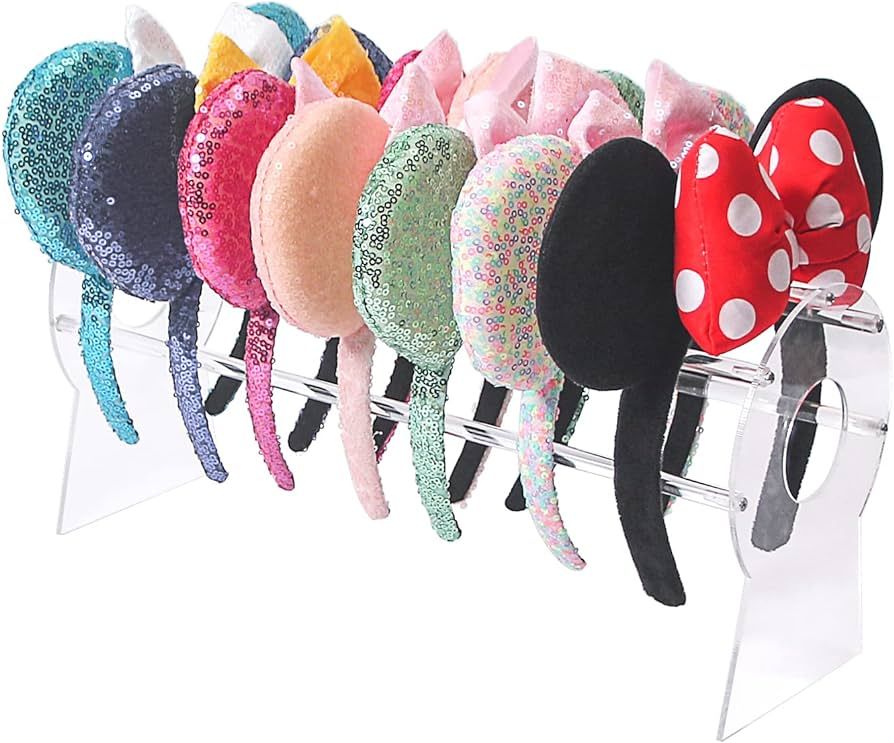 Acrylic Headband Holder Organizer,Headband Storage Display Stand,Disney Mickey and Minnie ear hol... | Amazon (US)