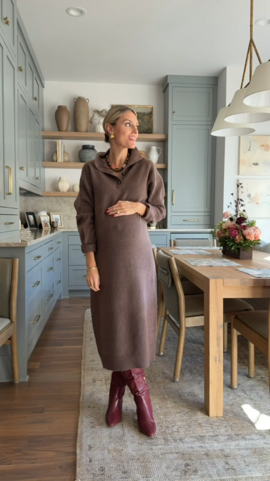 This brown sweater dress from Target is so comfortable! I love the collar! I added a fun pop of color with the burgundy boots! Wearing size M!

Loverly Grey, Target, Thanksgiving outfit, brown sweater dress, sweater dress, burgundy boots 

#LTKStyleTip #LTKSeasonal