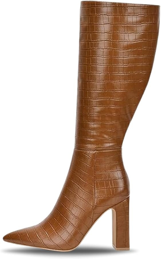Cape Robbin SayWhat Mid Calf Boots for Women - Womens Mid Calf Boots with Chunky Block Heel - Sty... | Amazon (US)