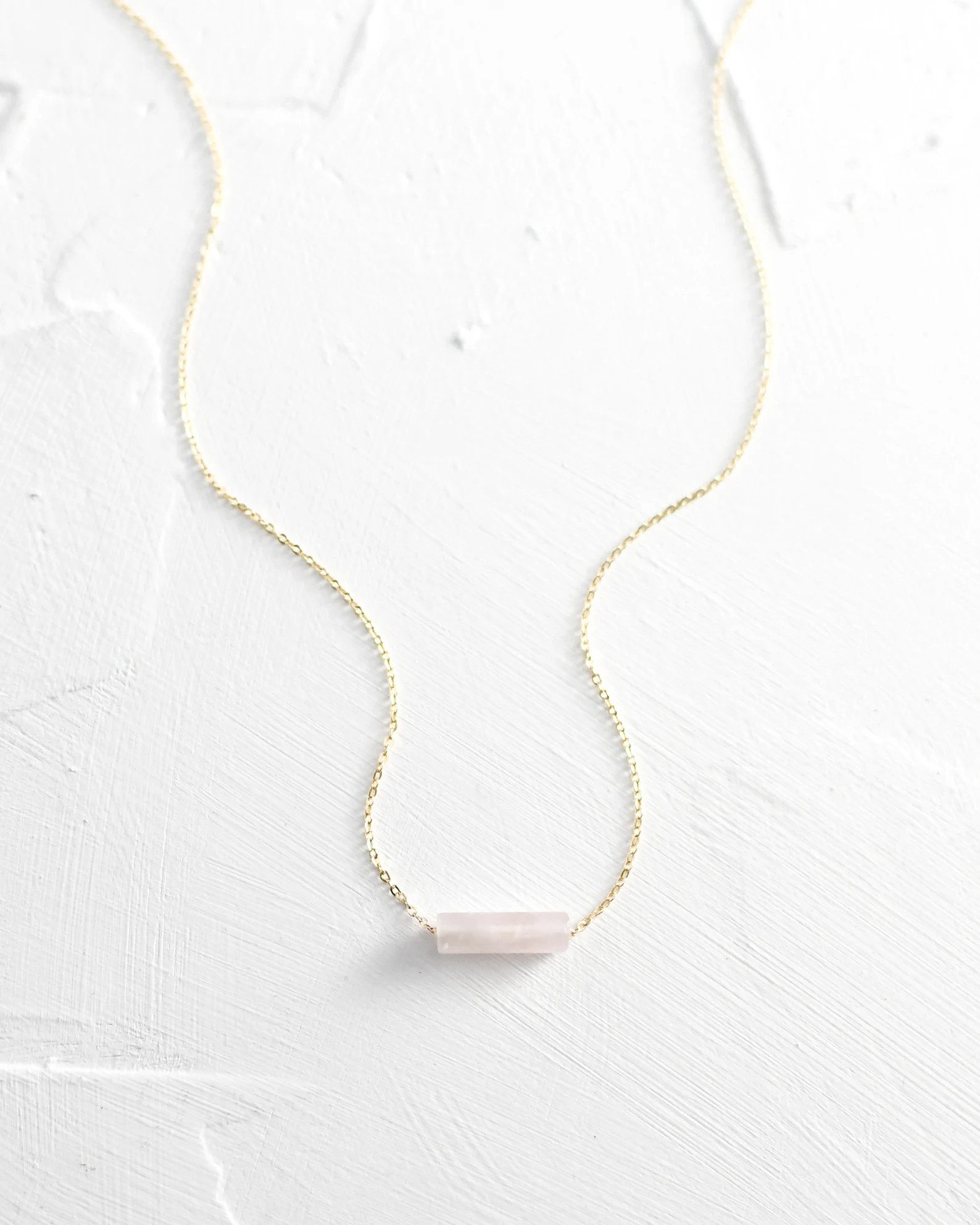 Pink Rose Quartz Gemstone Necklace | Dainty Beaded Necklace | Gold or Silver Layering Necklaces |... | Etsy (US)