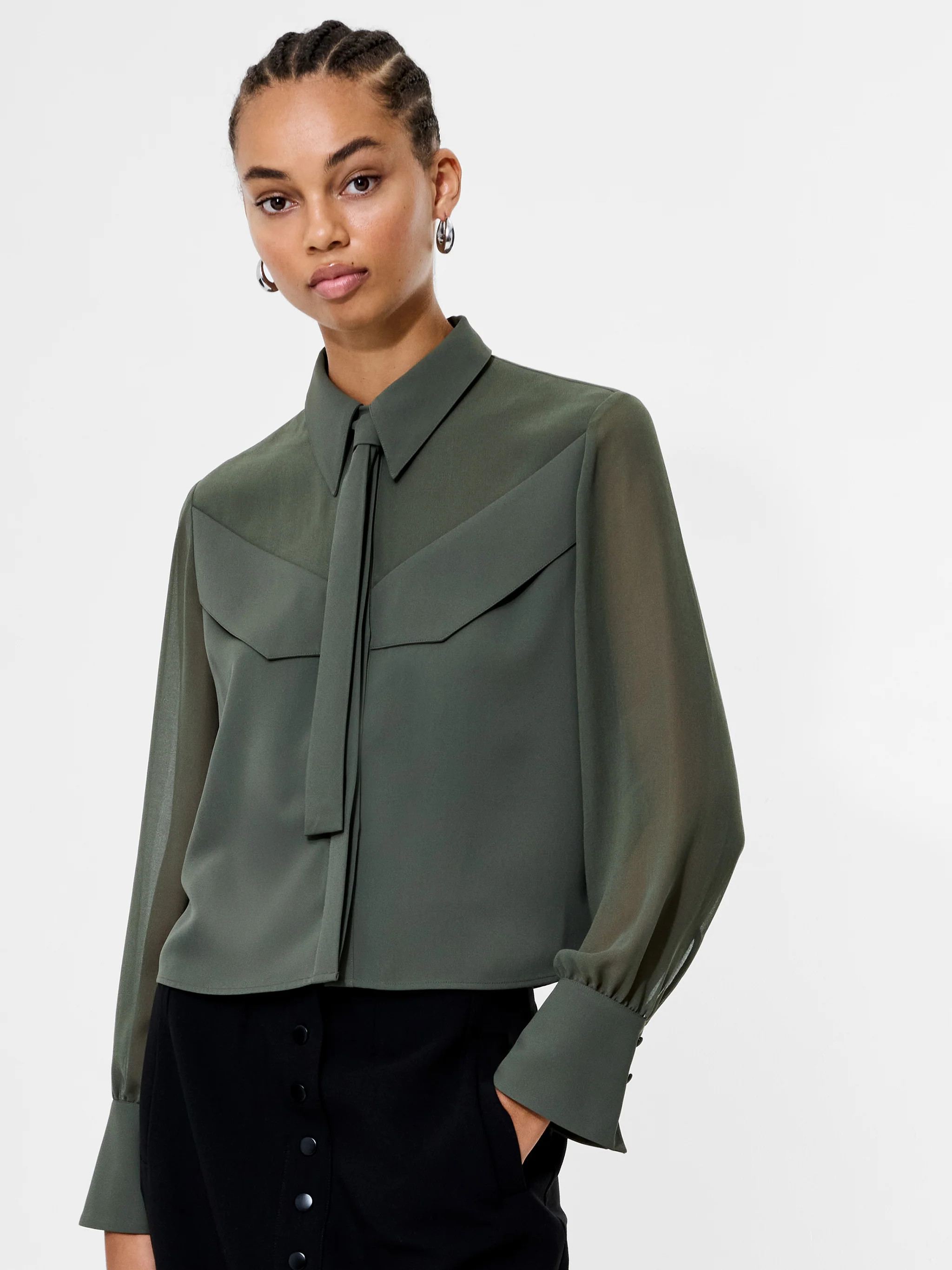 Arezzo Neck Tie Shirt | French Connection (UK)