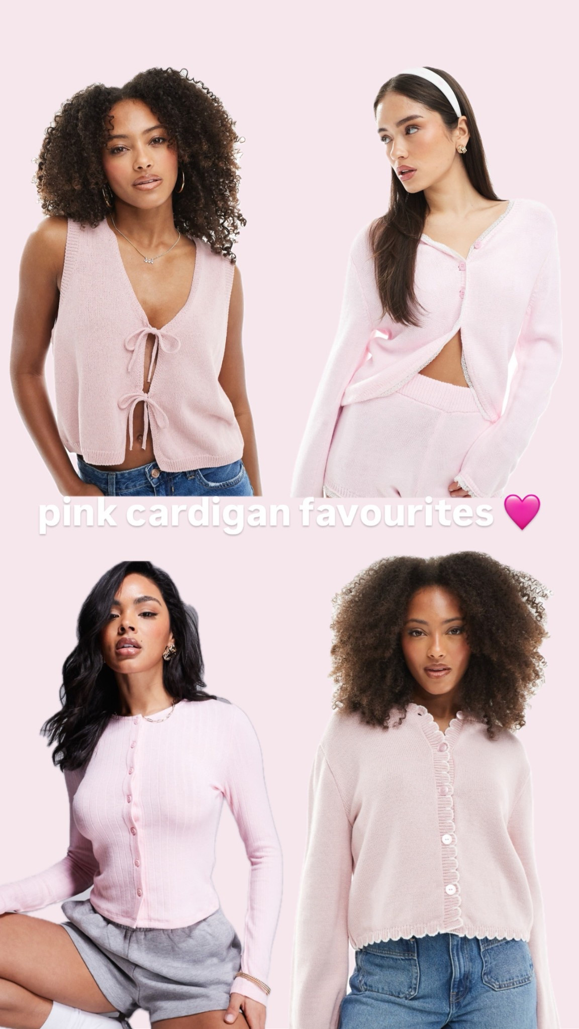 some of my fave pink cardigans right now! 

#LTKeurope #LTKuk #LTKspring