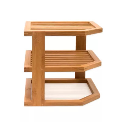 Lipper 3-Tier Corner Bamboo Shelf | Bed Bath & Beyond