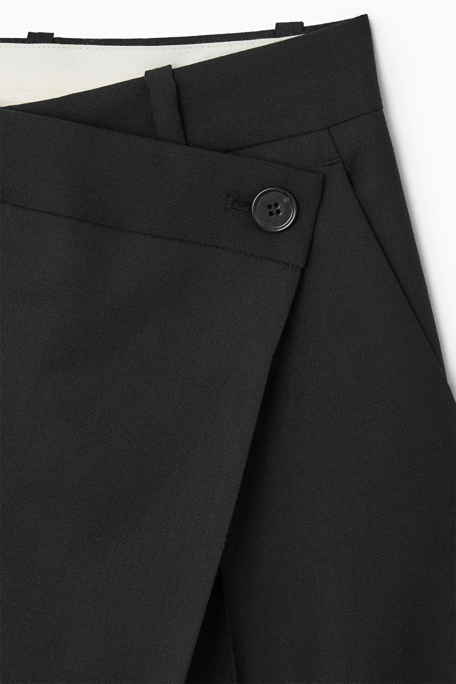 WRAP-FRONT WIDE-LEG WOOL TROUSERS | COS UK