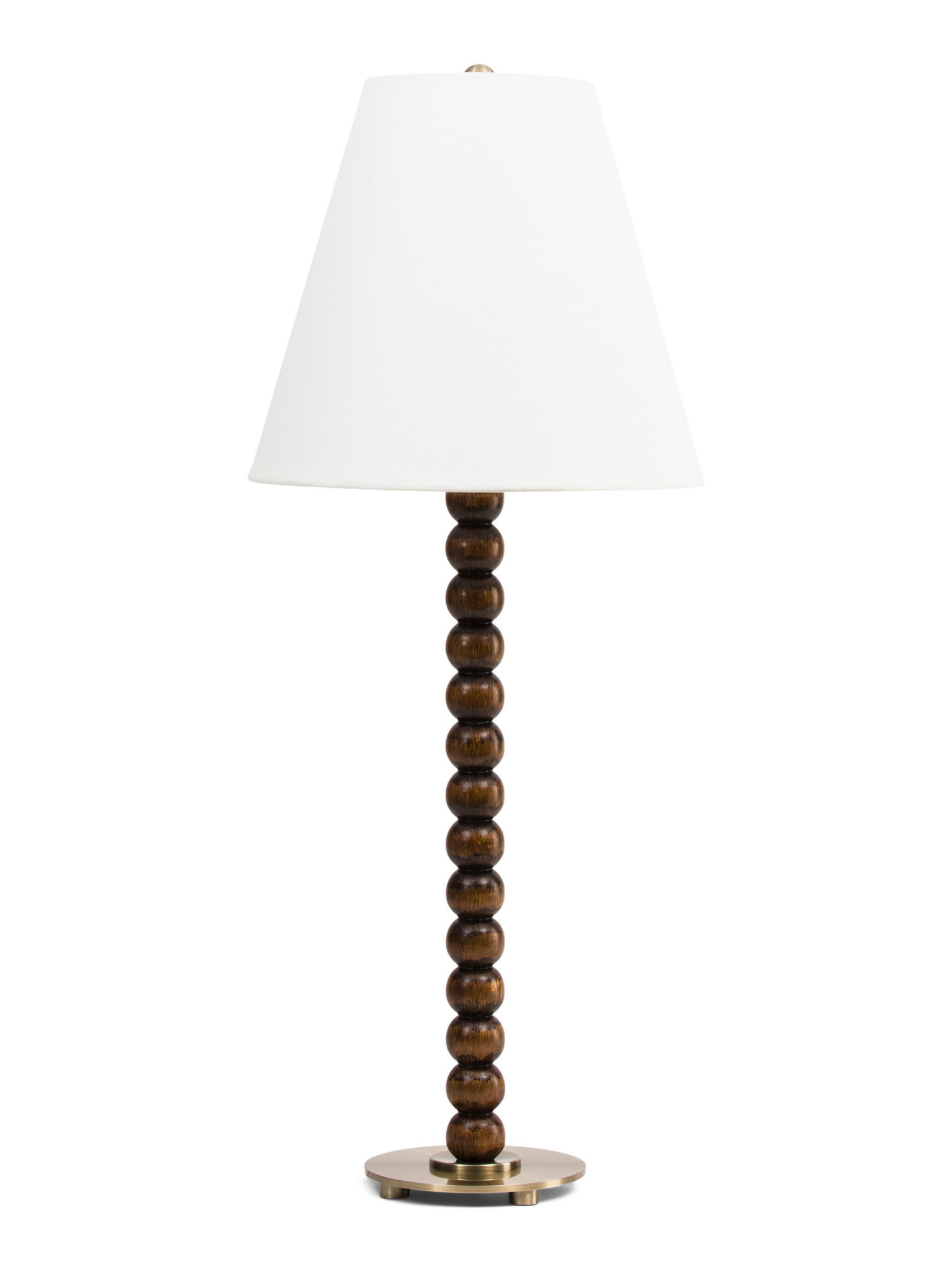 30in Wooden Stacked Hourglass Table Lamp | TJ Maxx
