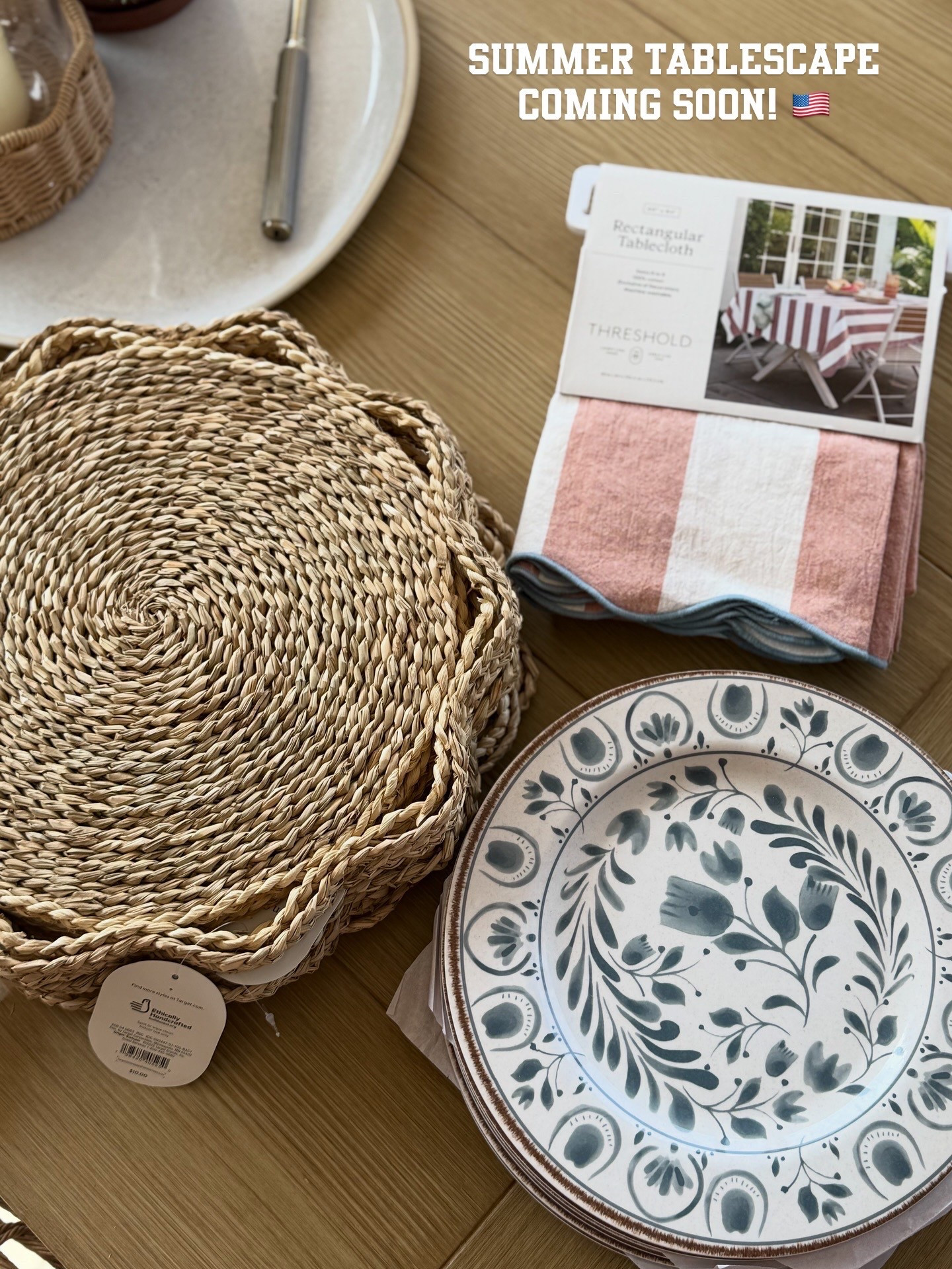 Summer Outdoor Tablescape coming soon! 🇺🇸 I grabbed a few affordable finds from Walmart & Target and can’t wait to put it all together once I finish staining the deck! 😅

#LTKSeasonal #LTKSaleAlert #LTKHome