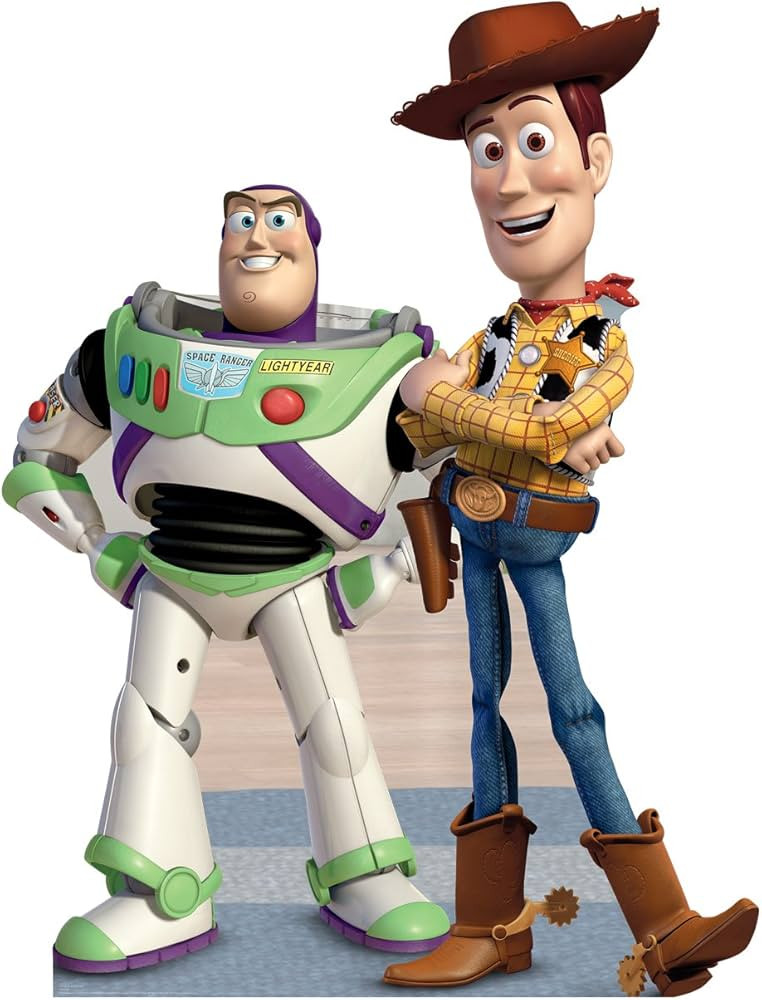 Cardboard People Buzz & Woody Life Size Cardboard Cutout Standup - Disney Pixar's Toy Story | Amazon (US)