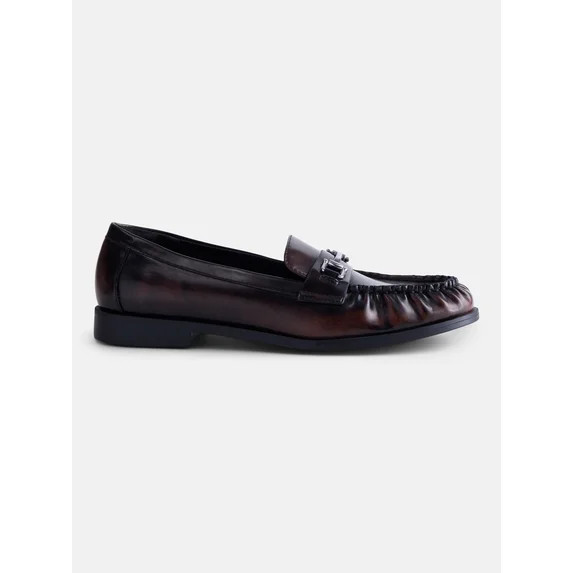 No Boundaries Women's Faux Leather Loafers | Walmart (US)