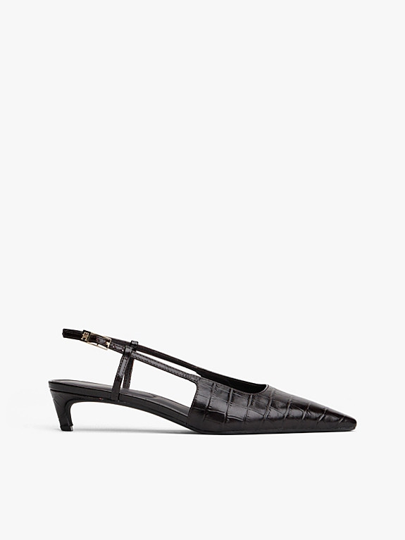 Slingback-Pumps mit Kitten Heel und Leder | Tommy Hilfiger (DE)
