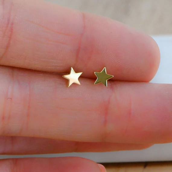Tiny Earrings Star Earrings Stud Earrings Celestial | Etsy | Etsy (US)