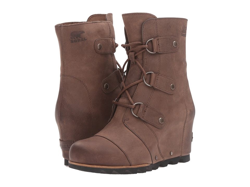 SOREL - Joan Of Arctic Wedge Mid (Tobacco) Women's Waterproof Boots | Zappos