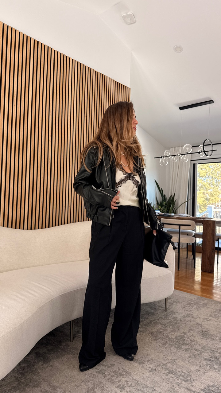 The search for the perfect black trouser ends here. 👇🏼

I’m 5’1”, so finding trousers that don’t require 4 inches of hemming is my Olympic sport. 🏅 These are Tailored Wide Leg Pant in Petite, and they are the backbone of my 2026 capsule wardrobe. They also come in regular sizes! 🥳

From boardroom meetings to Sunday brunch, these work for literally everything. I even paired them with the  crop trench from my last post -> proof that a few good hero pieces are all you really need!

The 5 Looks:
1️⃣ Crisp White Shirt (The Classic)
2️⃣ All-Black Monochrome (Instant Chic)
3️⃣ Cozy Neutral Sweater (The Weekend)
4️⃣ Leather Jacket Edge (Date Night)
5️⃣ The Cropped Trench (The 2026 Silhouette)

You gonna ROCK these trousers! 🪩

Date night outfit, date night outfits, work outfits, work outfits, spring outfits, spring clothes, #LTKspringtrends

#LTKootd #LTKgrwm