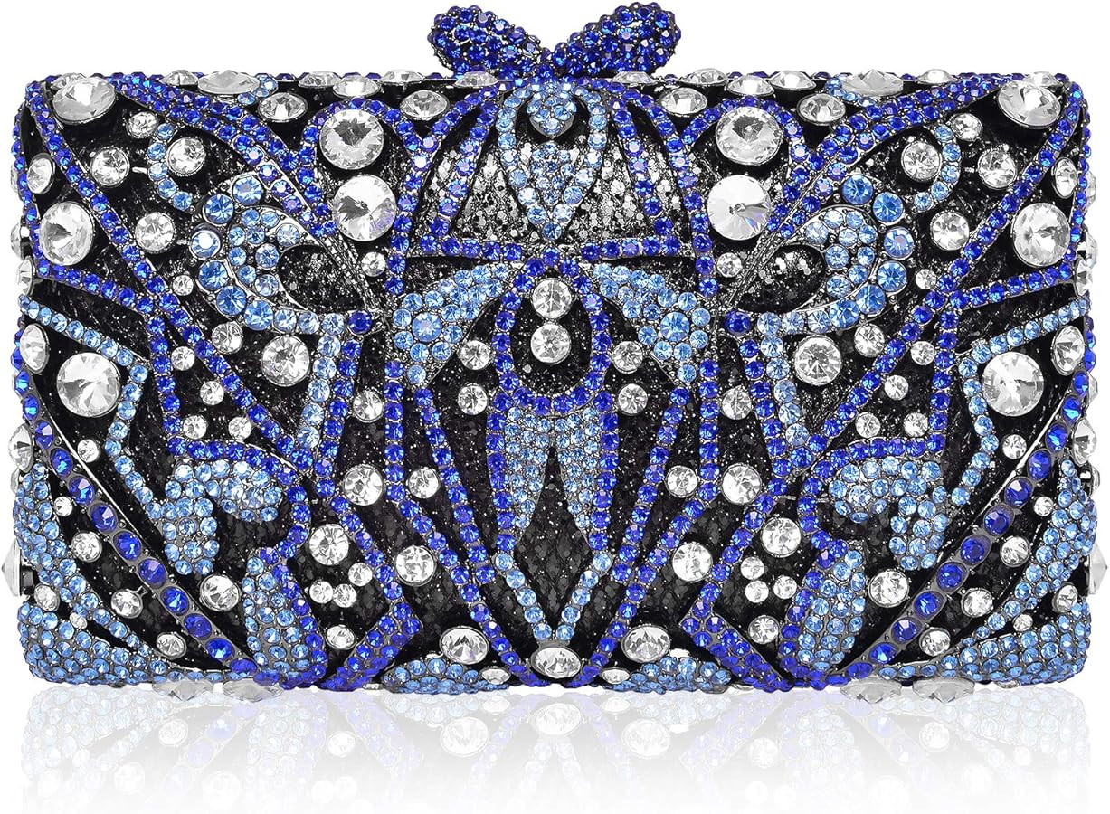 MOSSMON Luxury Crystal Clutch Women Rhinestone Evening Bag for Party and Wedding | Amazon (US)