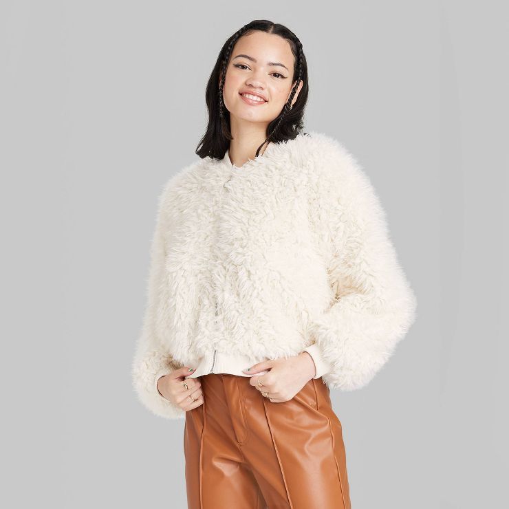 Women's Faux Fur Topper Jacket - Wild Fable™ | Target