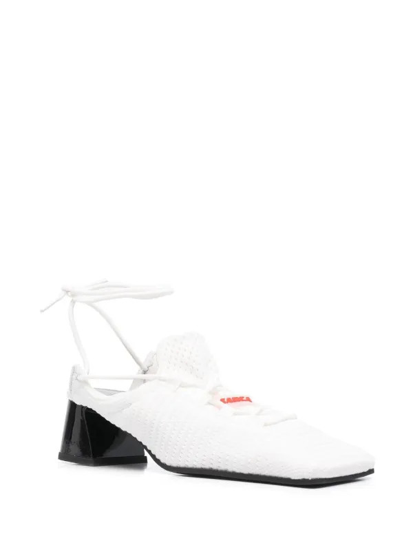 Ancuta Sarca logo-patch Woven Mules - Farfetch | Farfetch Global
