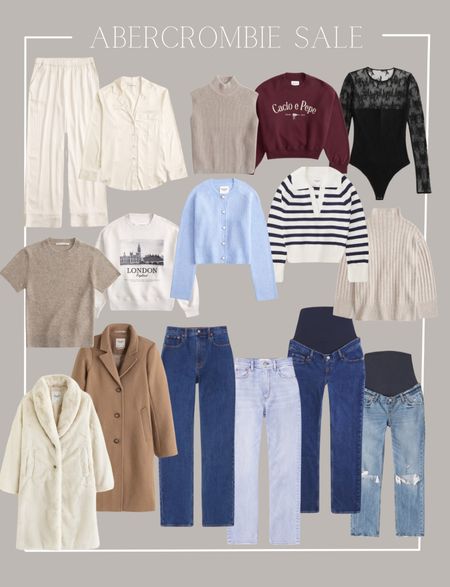 Abercrombie sale 30% off and extra 15% off sweaters jeans maternity jeans coats pajamas 

#LTKGiftGuide #LTKSeasonal #LTKsalealert