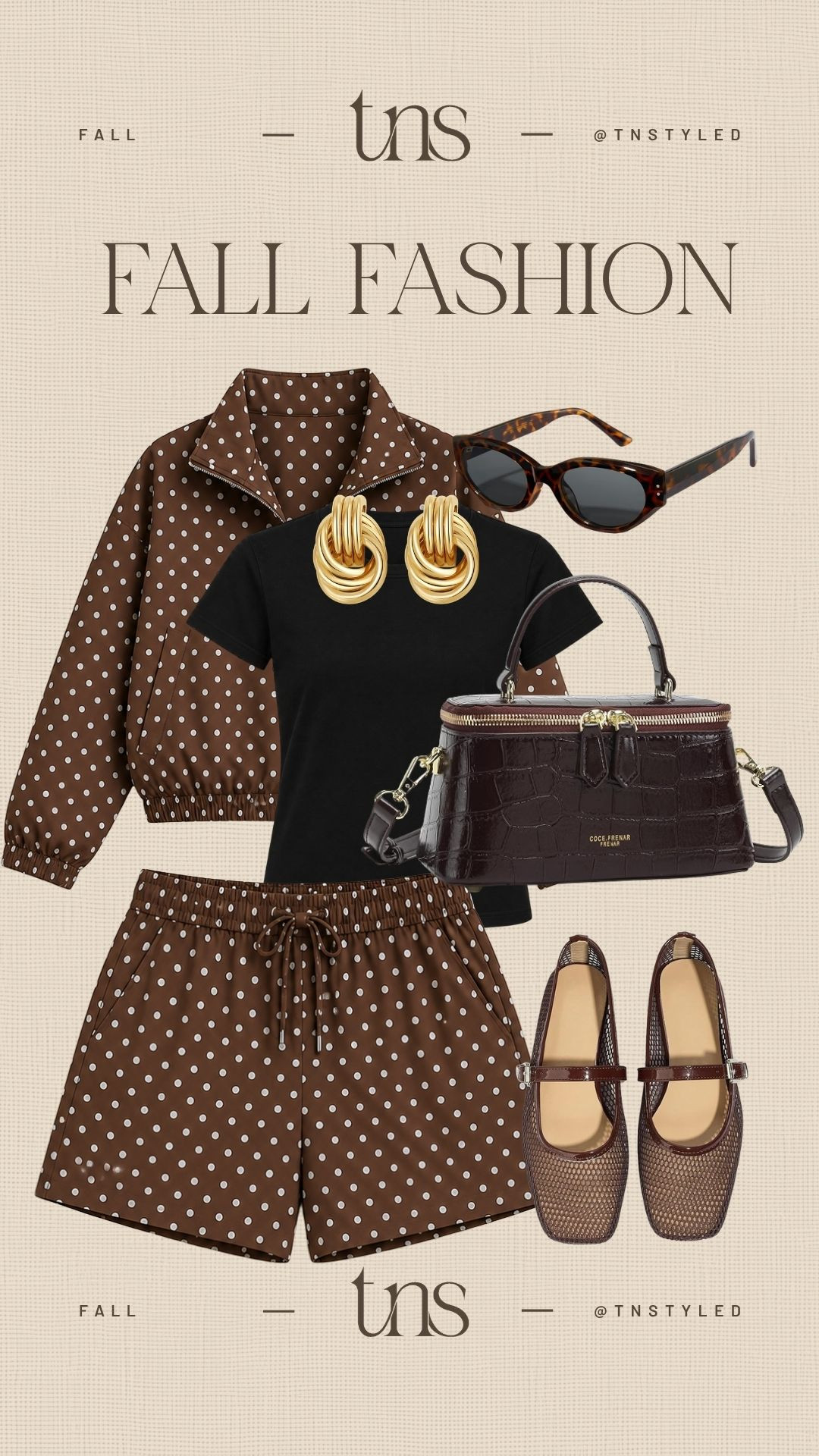 Look chic this fall in this trendy polka dot outfit set. #fallfashion #amazonfashion 

 #LTKootd #LTKSeasonal