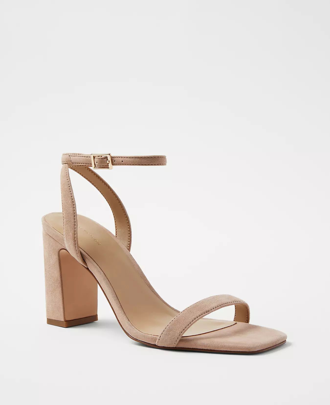 Suede High Block Heel Sandals | Ann Taylor (US)