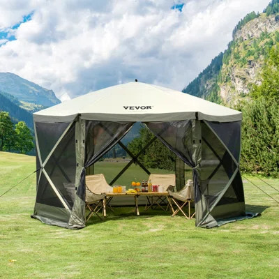 VEVOR Pop Up Gazebo Tent, Pop-Up Screen Tent 6 Sided Canopy Sun Shelter | Wayfair North America