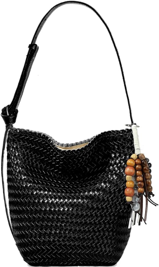 JINMANXUE Woven Tote Bag For Women, Female Handbag and Purses, Fashion Vegetable Basket Bag, Caus... | Amazon (US)