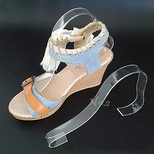 No.2 Warehouse Pack of 10 Acrylic Sandal Shoe Store Display Stand Forms Inserts + a Piece of Clea... | Amazon (US)