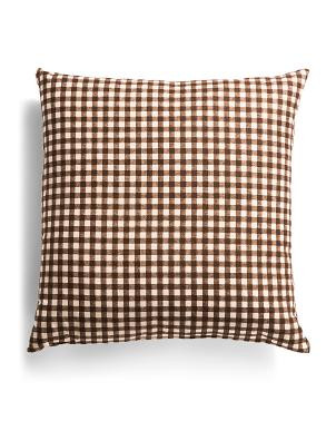 Made In Usa 22x22 Country Gingham Oversized Pillow | TJ Maxx