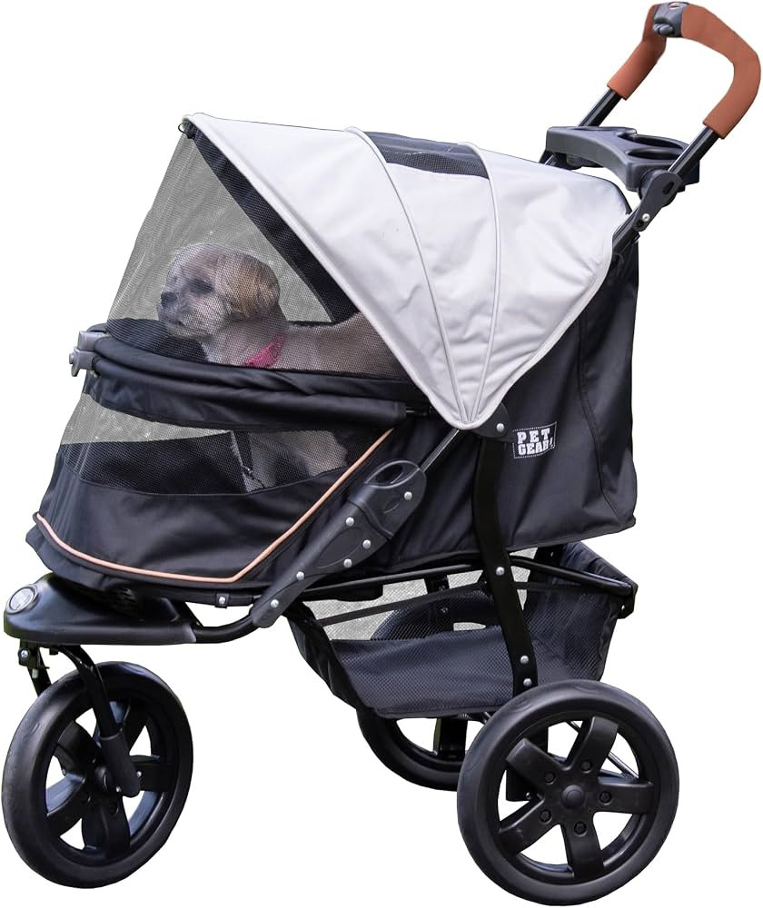 Pet Gear No-Zip AT3 Pet Stroller for Cats/Dogs, Zipperless Entry, Easy One-Hand Fold, Jogging Tir... | Amazon (US)