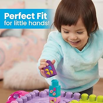 MEGA BLOKS Fisher-Price Toddler Building Blocks, Build n Learn Activity Table with 30 Pieces and ... | Amazon (UK)