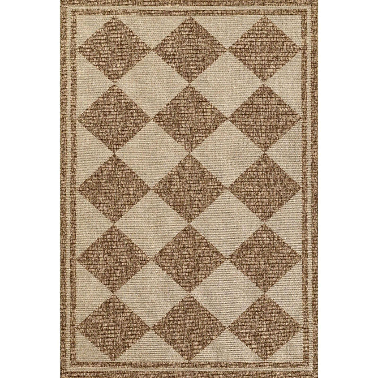 Erin Gates by Momeni Saybrook Diamond Natural Indoor / Outdoor Area Rug | Wayfair North America