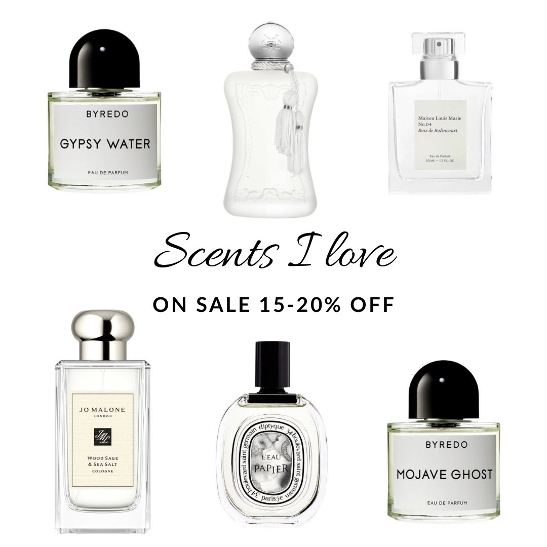 Perfume. Fragrance. 
Scents I love on sale 15-20% off. 
Byredo, Valaya, jo malone, diptique


#LTKBeauty #LTKOver40